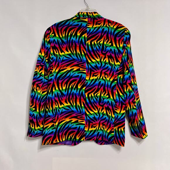 Opposuits Blazer Jacket Rainbow Zebra Mens Muliticolor - Picture 4 of 13